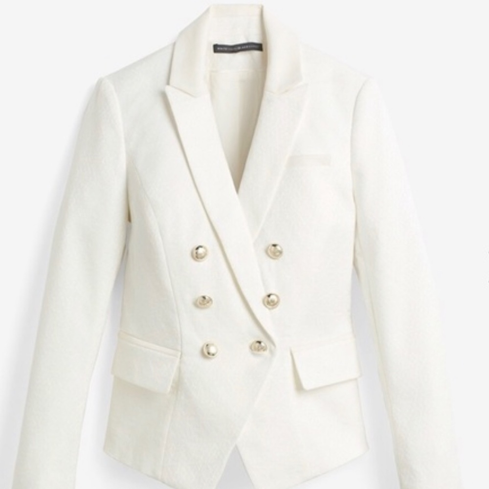 White House Black Market White Jacket Size 14 NWT